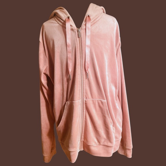 Velvet Sweatshirt | Hoodie | Zipper Front | Sz L | Excellent Condition! - Picture 7 of 7